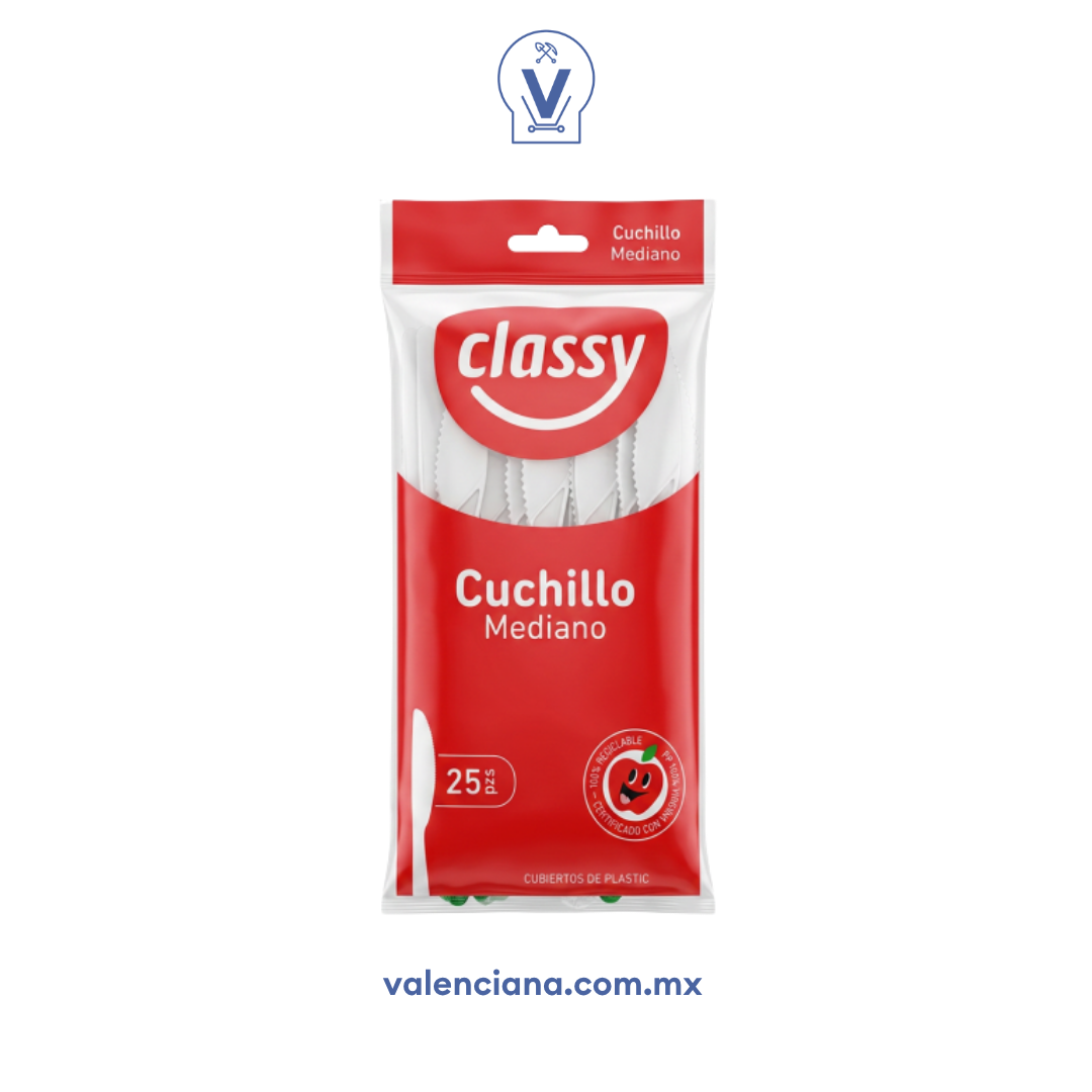 Cuchillo Desechable Classy Paquete con 25 piezas
