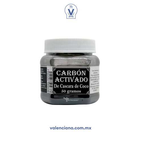 Carbón Activado de Cáscara de Coco 50 gr