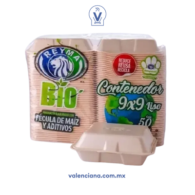Contenedor Liso Reyma [9x9] Paquete con 50 piezas