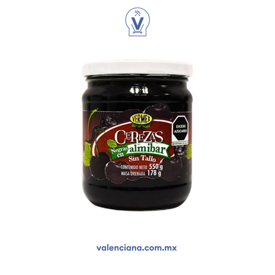 Cerezas Negras sin Tallo Vermex 550 gr