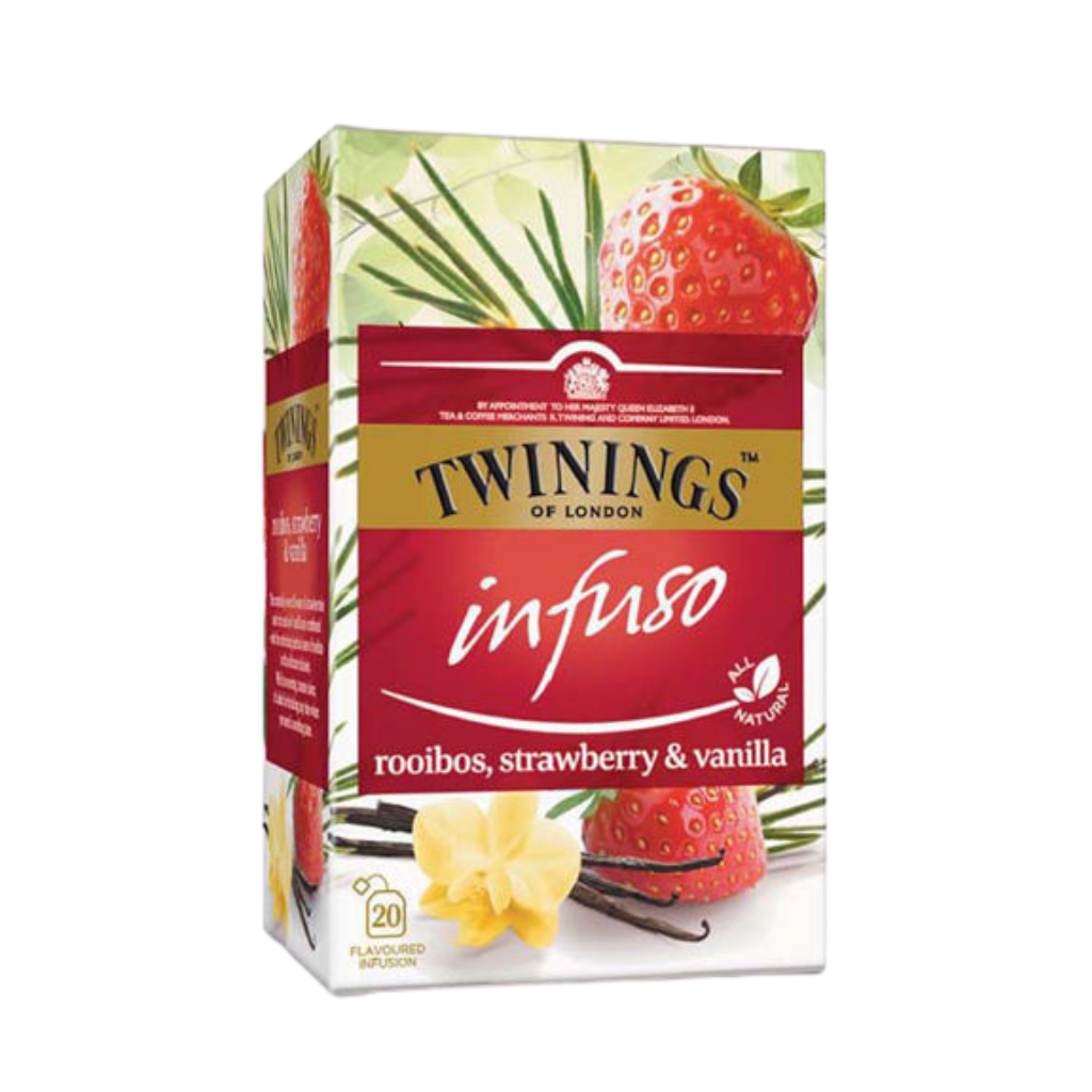 Té de Fresa, Vainilla y Rooibos Twinings 20 Sobres de 2 gr