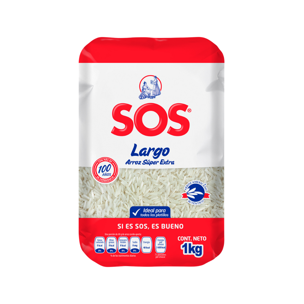 Arroz Grano Largo Super Extra Sos 1 kg