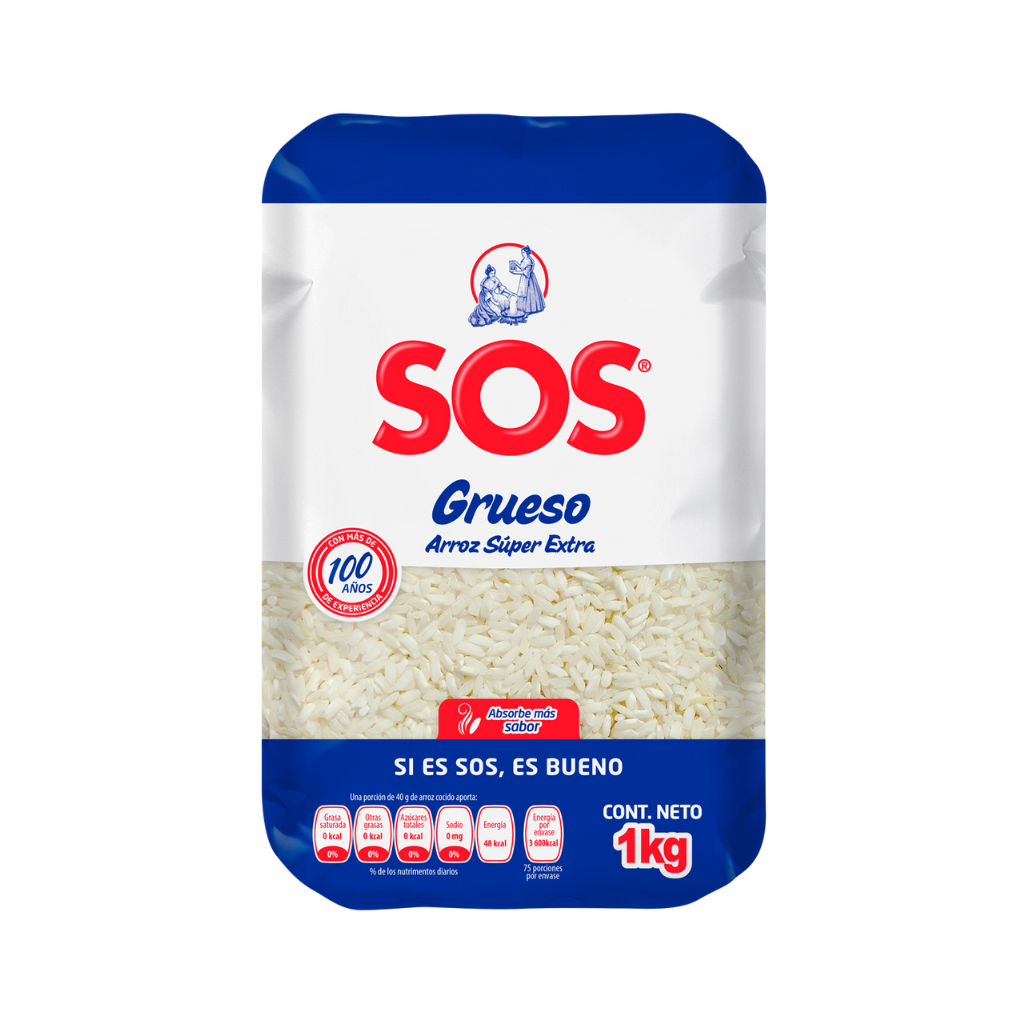 Arroz Grano Grueso Super Extra Sos 1 kg