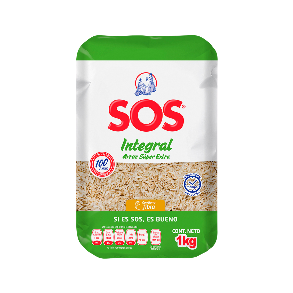 Arroz Integral Super Extra Sos 1 kg