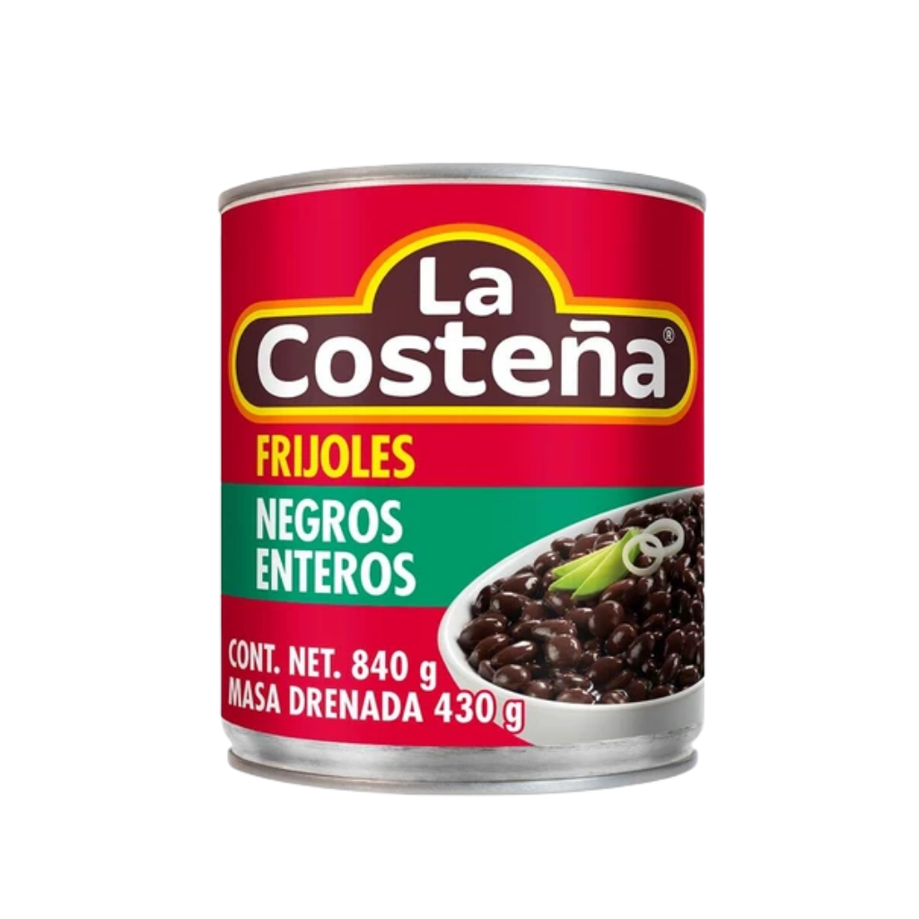 Frijoles Negros Enteros La Costeña 840 gr