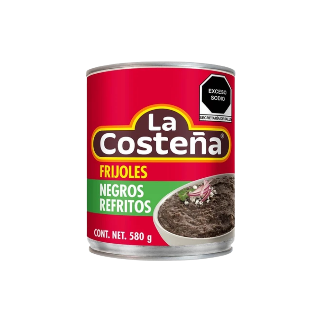 Frijoles Negros Refritos La Costeña 580 gr