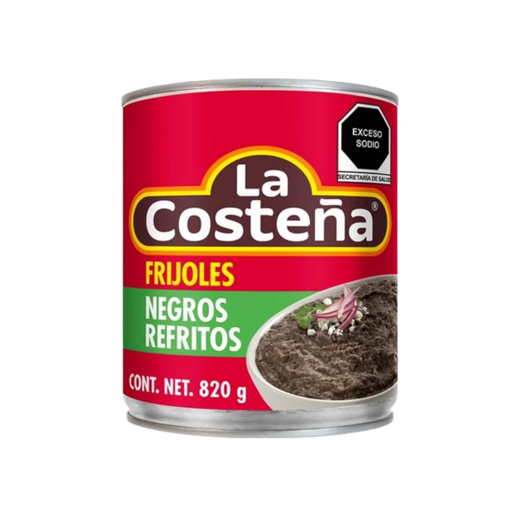 Frijoles Negros Refritos La Costeña 820 gr