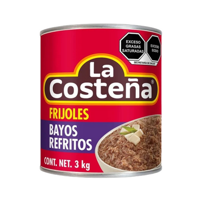 Frijoles Bayos Refritos La Costeña 3 kg