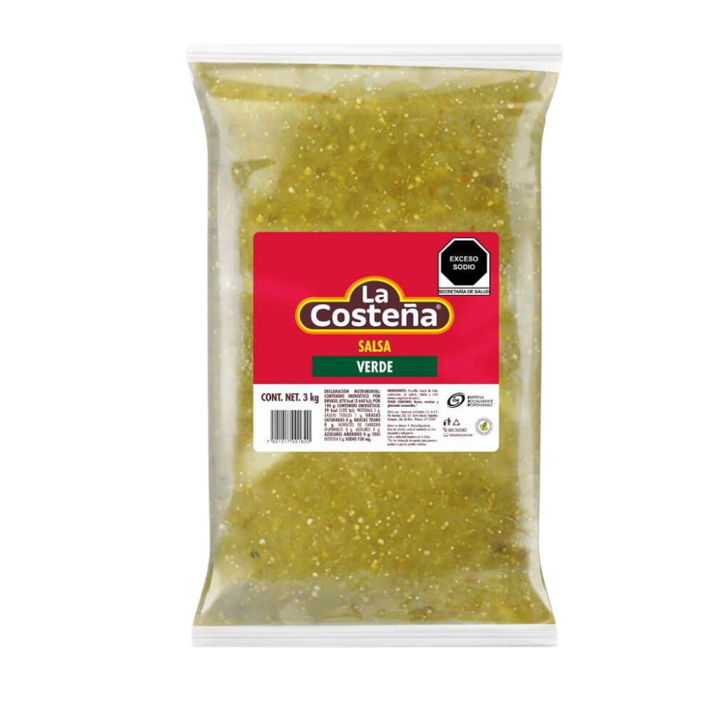 Salsa Verde en Bolsa La Costeña 3 kg