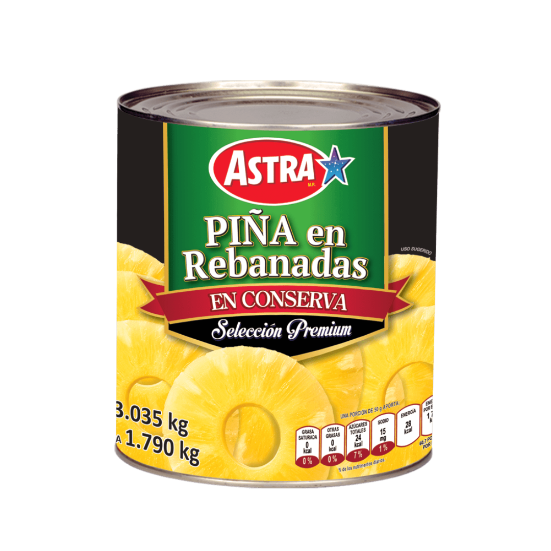 Piña Rebanada Astra 3 kg