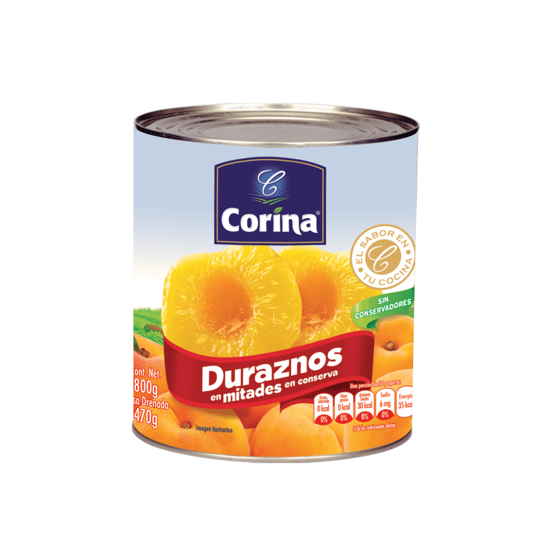 Duraznos en Mitades Corina 820 gr