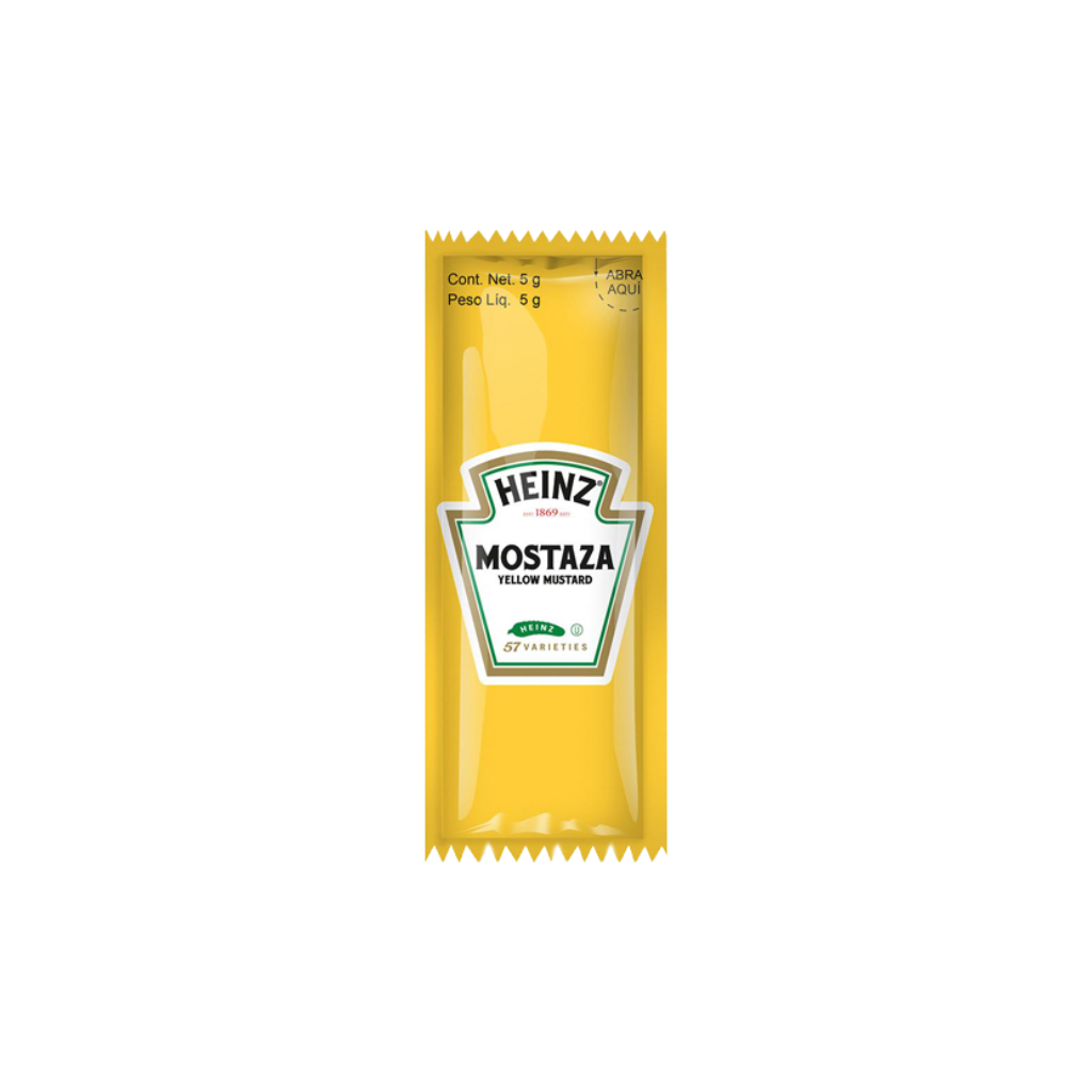 Mostaza Heinz 200 Sobres de 5 gr