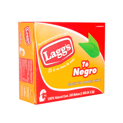 Té Negro Lagg´s 100 Sobres de 1.5 gr