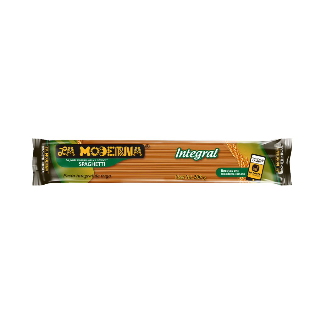 Pasta Integral Spaghetti La Moderna 200 gr – LaValencianaMX