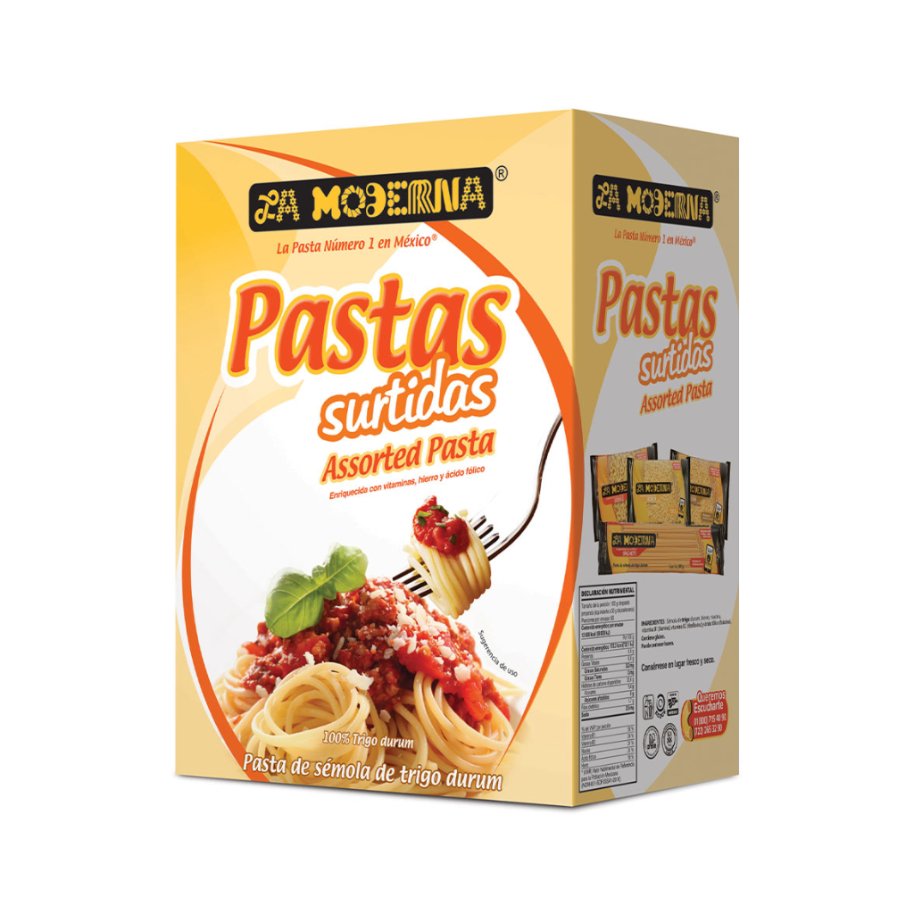 Pasta Surtida La Moderna 20 Piezas de 200 gr