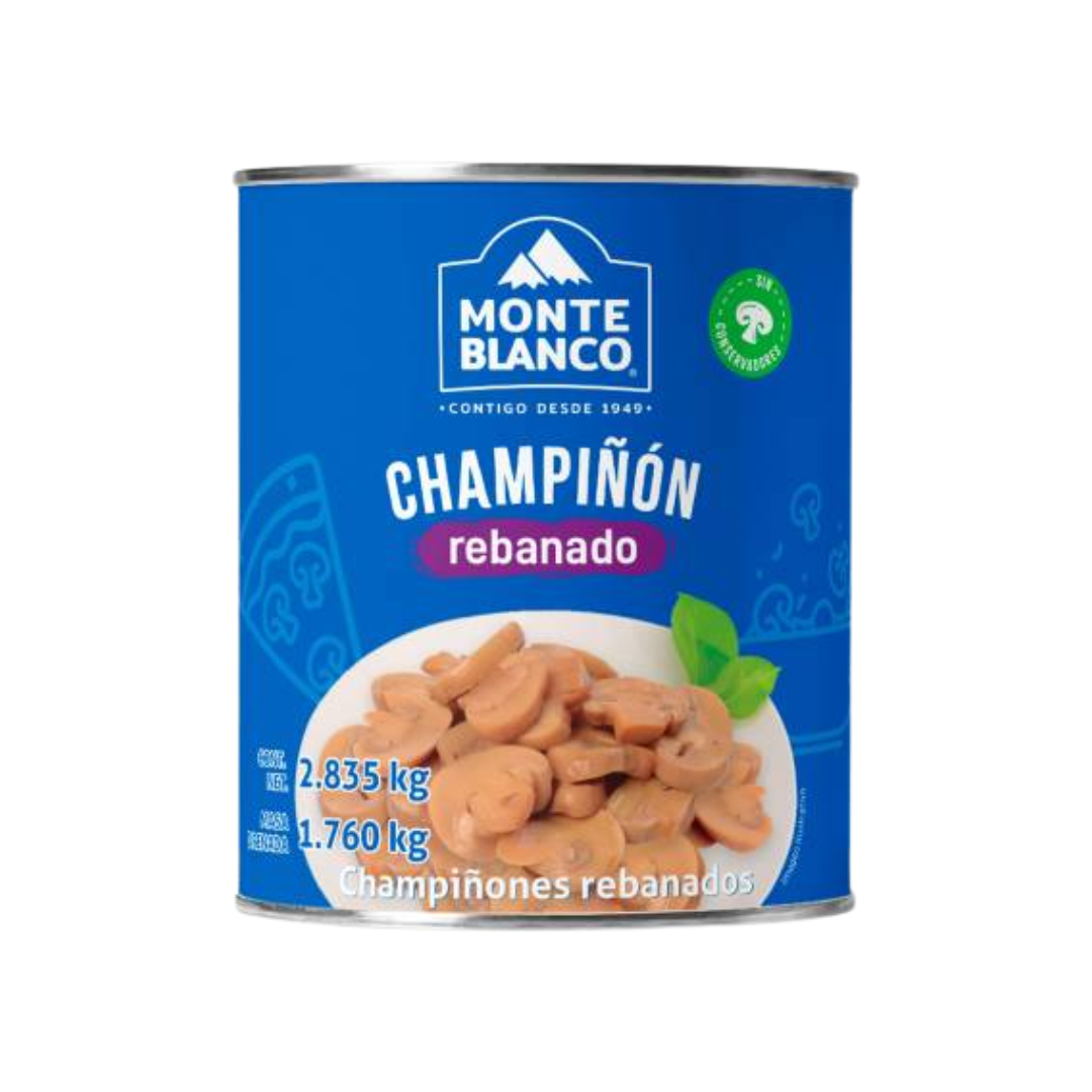 Champiñones Rebanados Monte Blanco 2.8 kg