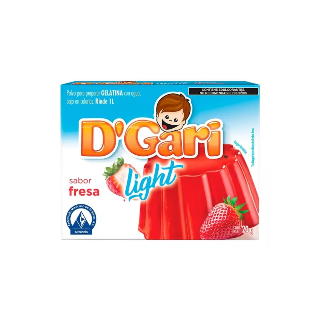 Gelatina Light de Fresa D´Gari 2 Sobres de 10 gr