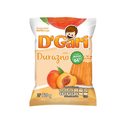 Gelatina de Durazno D´Gari 720 gr