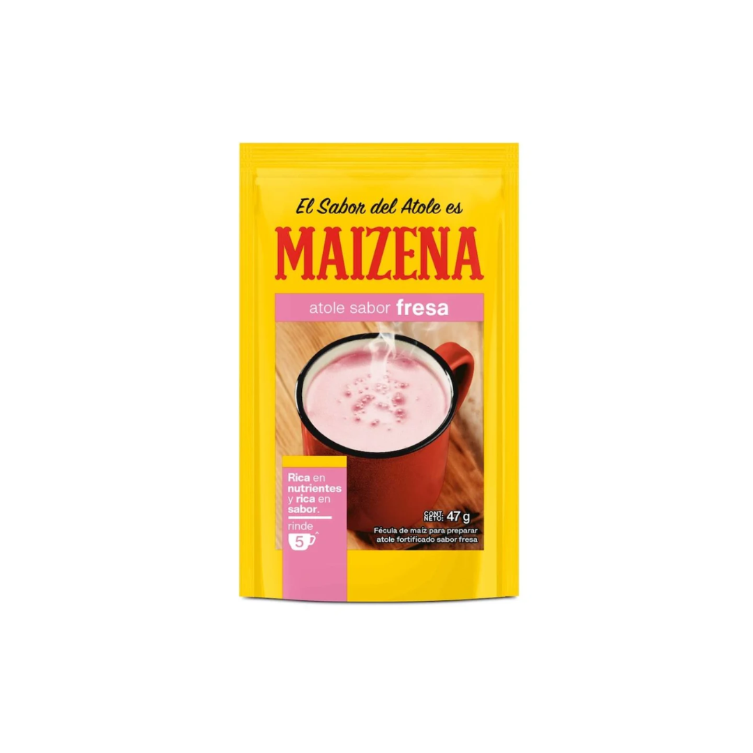 Fécula de Maíz Sabor Fresa Maizena 24 Sobres de 47 gr