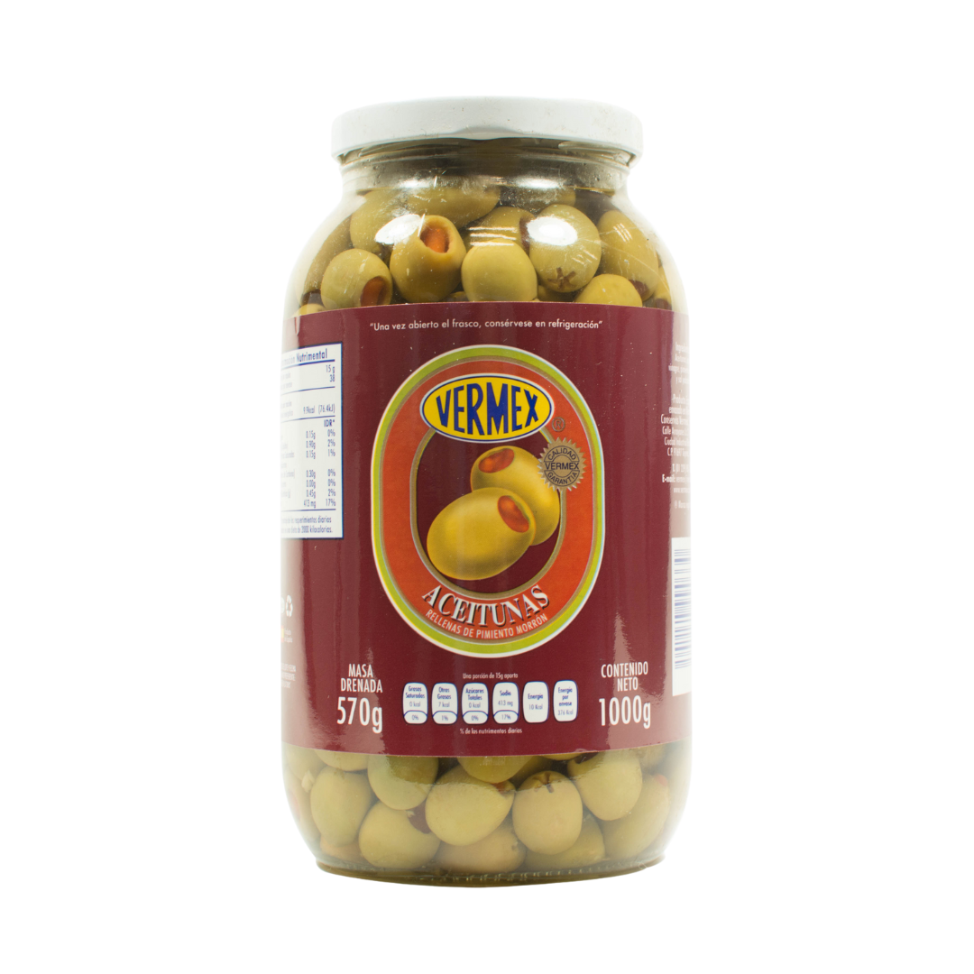 Aceitunas Rellenas con Pimiento Vermex 1 kg