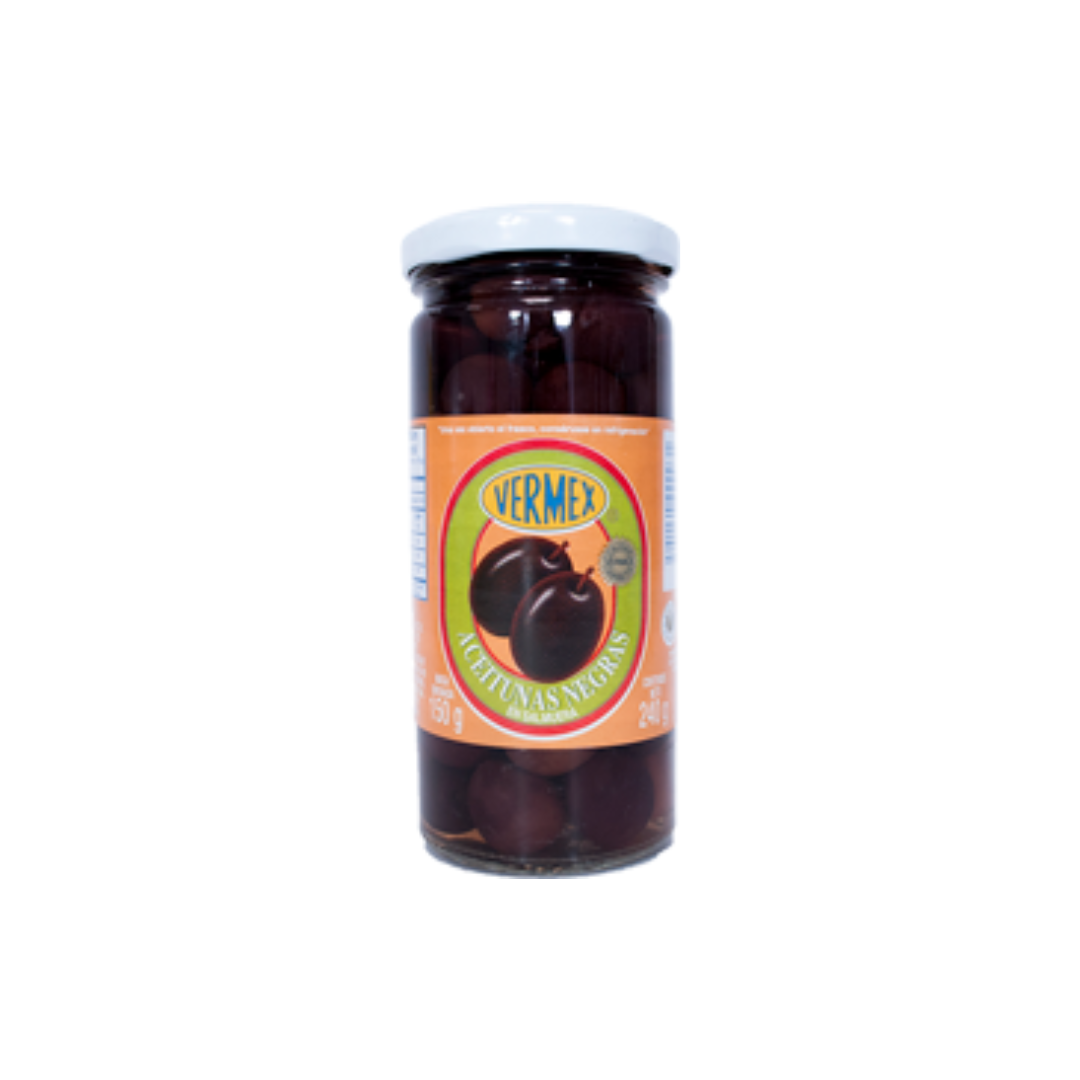 Aceitunas Negras Enteras Vermex 240 gr