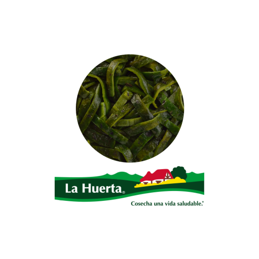 Chile Poblano en Rajas La Huerta 500 gr